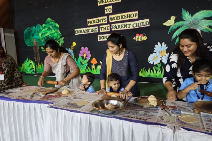 ✨ Enhancing Parent-Child Bonding ✨ A heartwarming workshop for Nursery to UKG parents was held on 12th July 2025 at Medi-Caps International School 💫