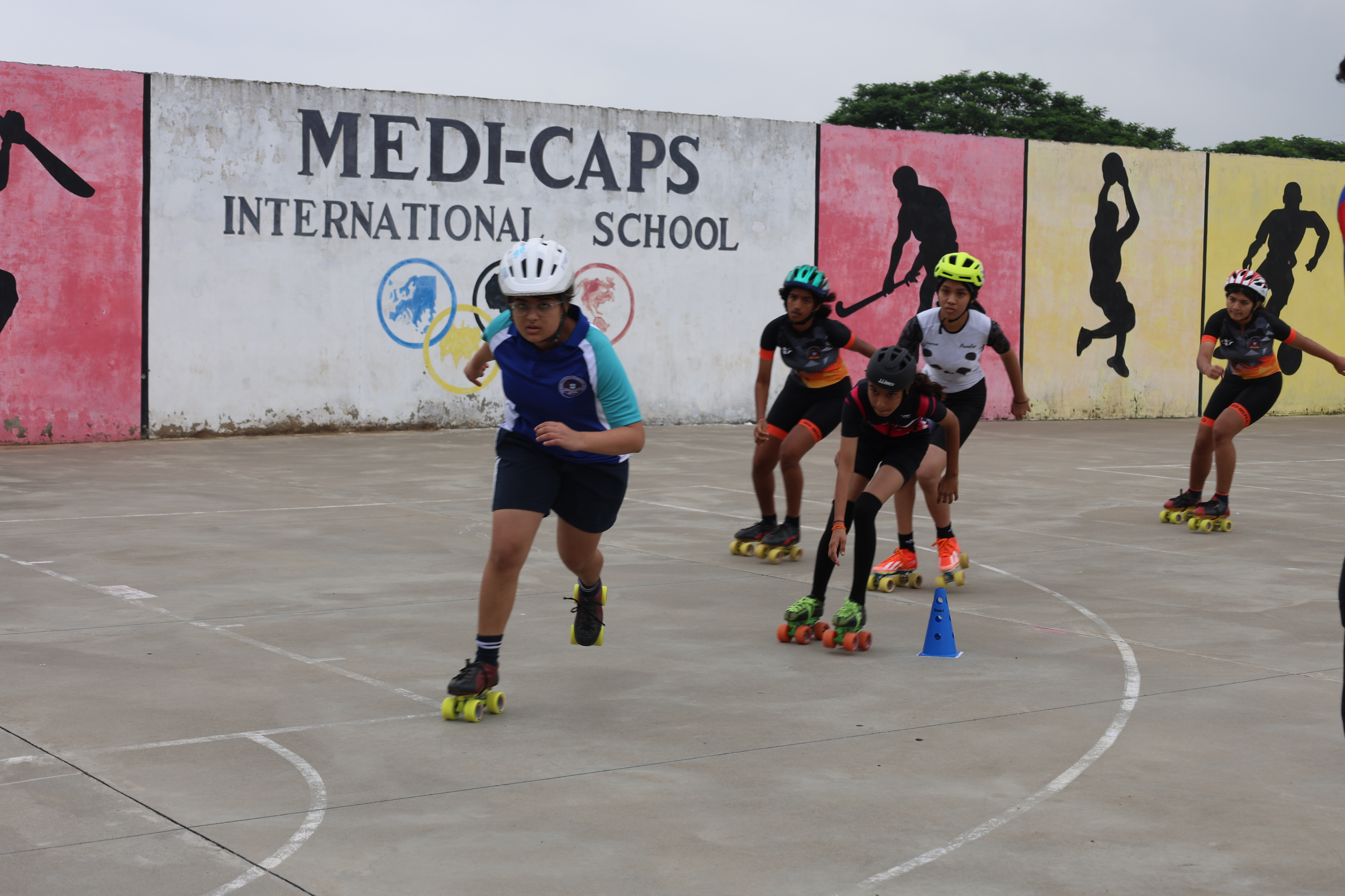 *Medi-Caps International School* successfully hosted the *Roller Skating Competition on December 7, 2025!* 🎉