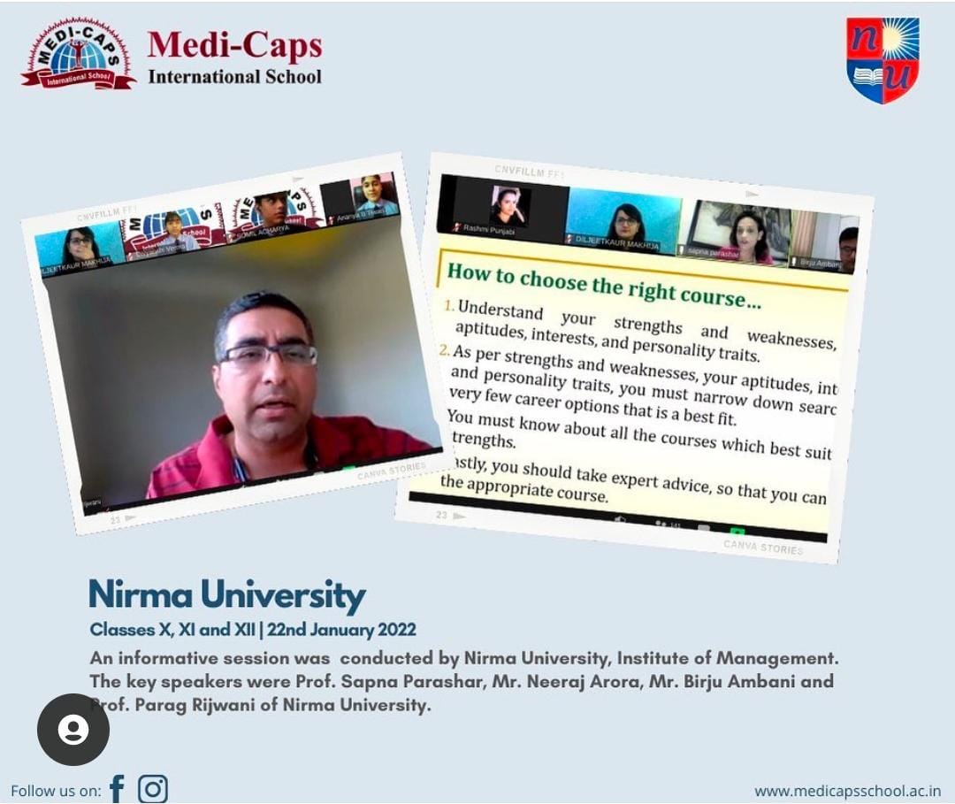 NIRMA UNIVERSITY CAREER COUNSELLING